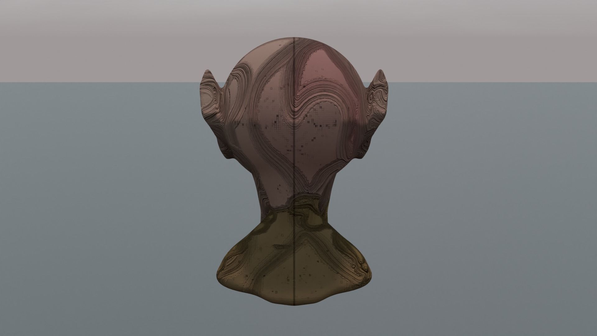 Evil face 3D model_4