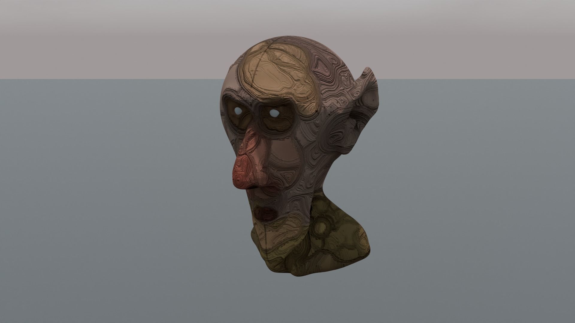 Evil face 3D model_1