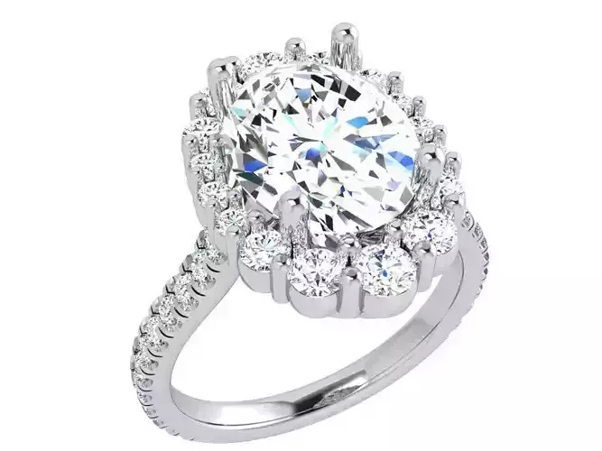 Oval Halo Ring 3933