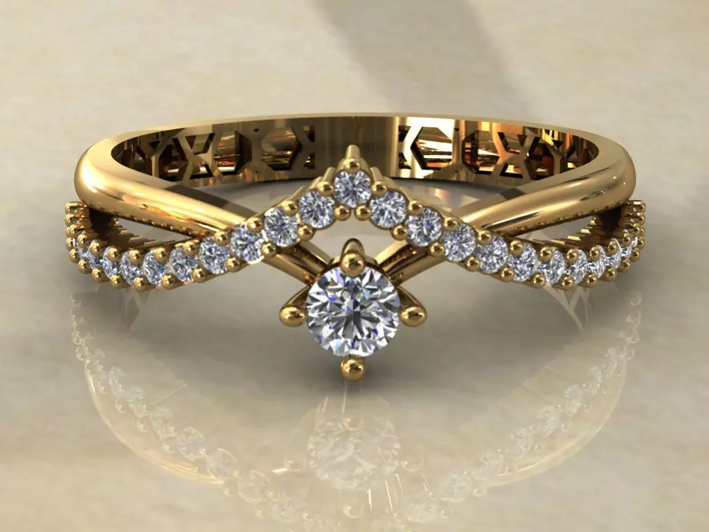 Women Wedding Engagement Ring 14 3D print model