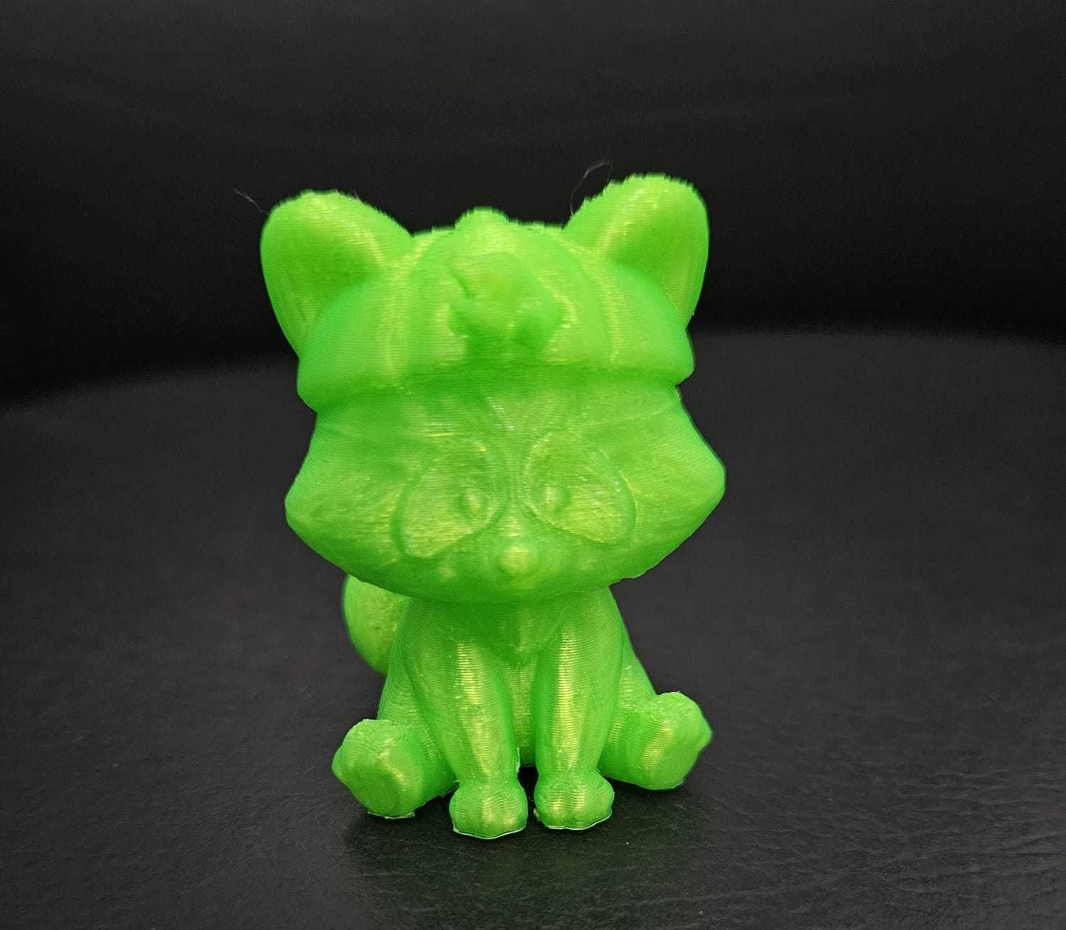 Raccoon Wearing a Cap 3D print model_5