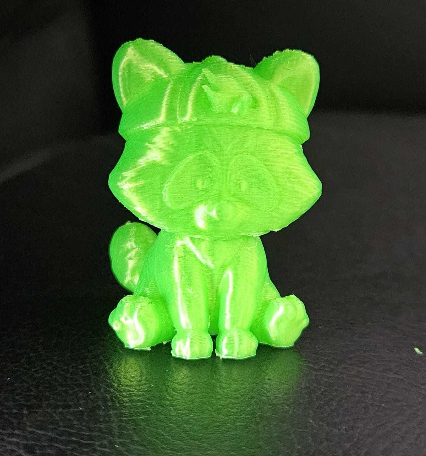 Raccoon Wearing a Cap 3D print model_16