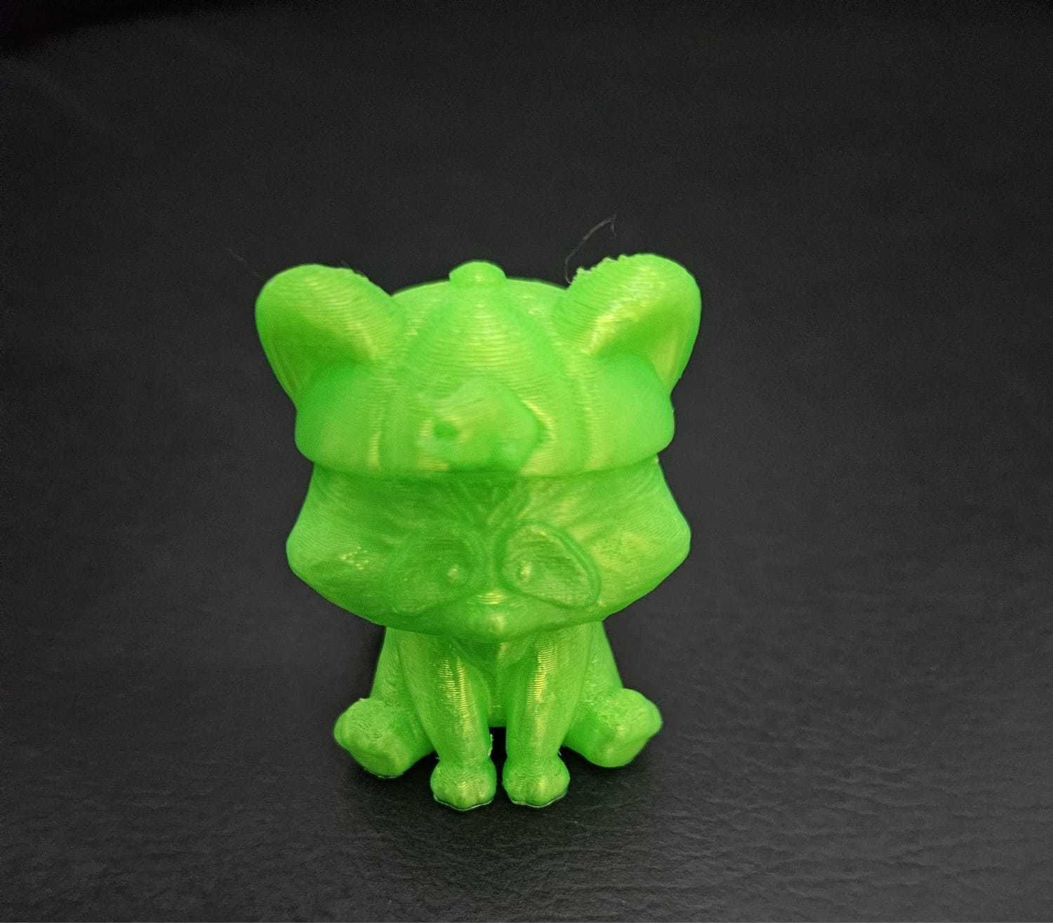 Raccoon Wearing a Cap 3D print model_15
