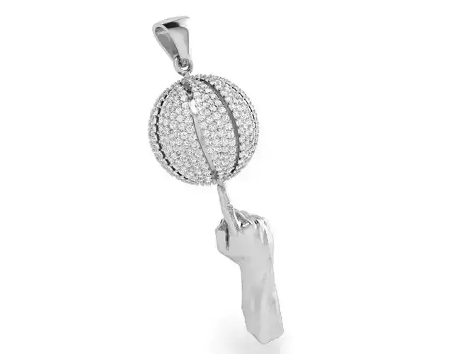 Finger Basketball Pendant 3936