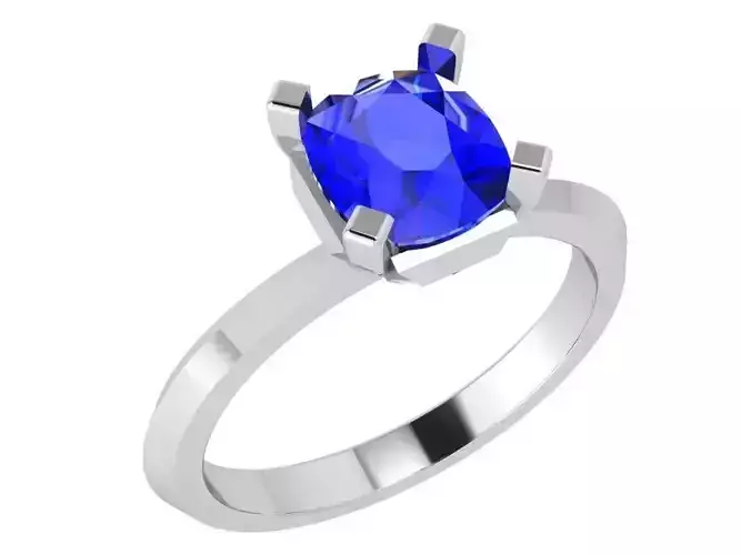 Cushion Cut Solitaire Ring 3937