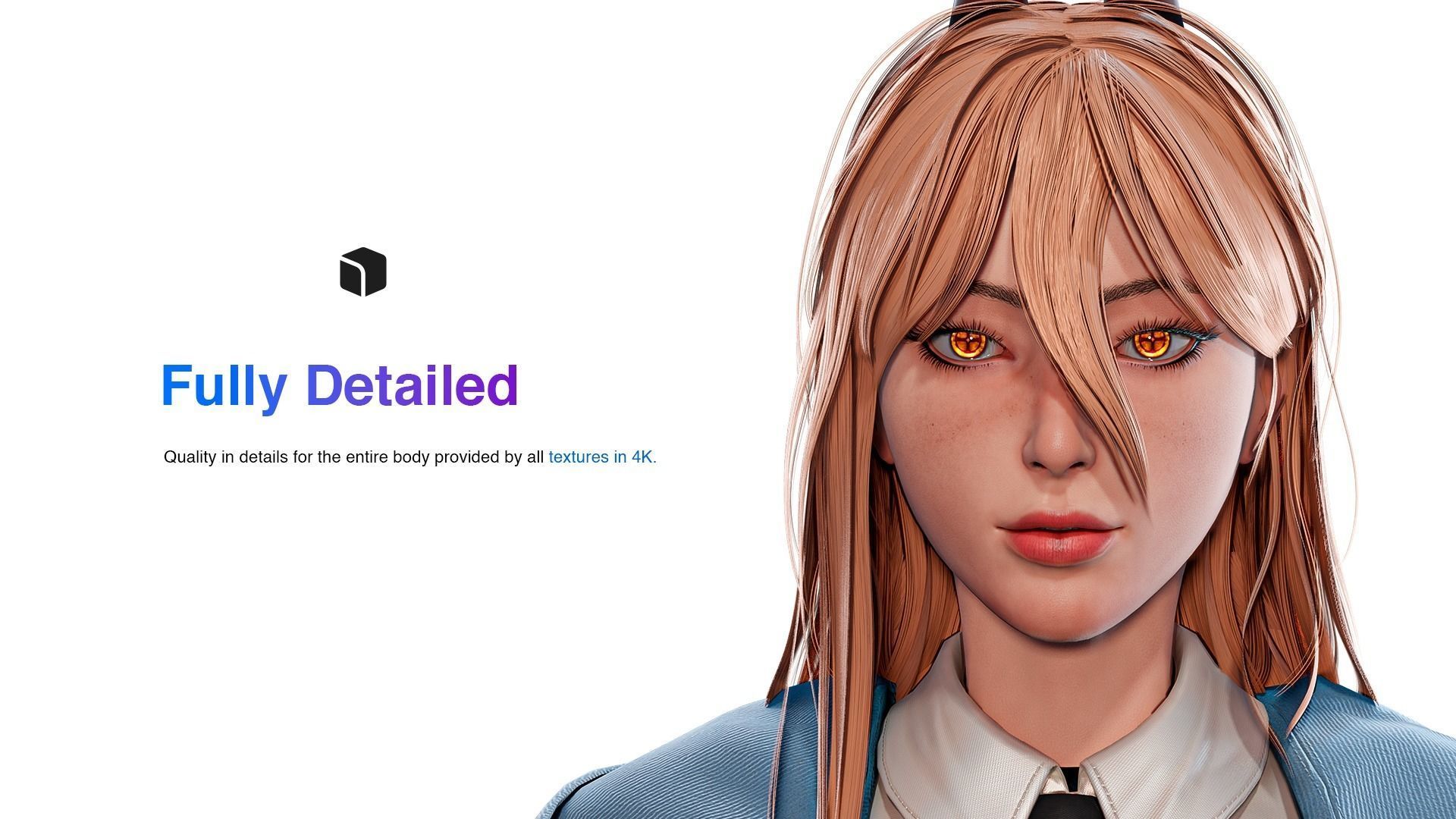 Power - Chainsaw Man - 3D Blender - UE4 Low-poly 3D model_2