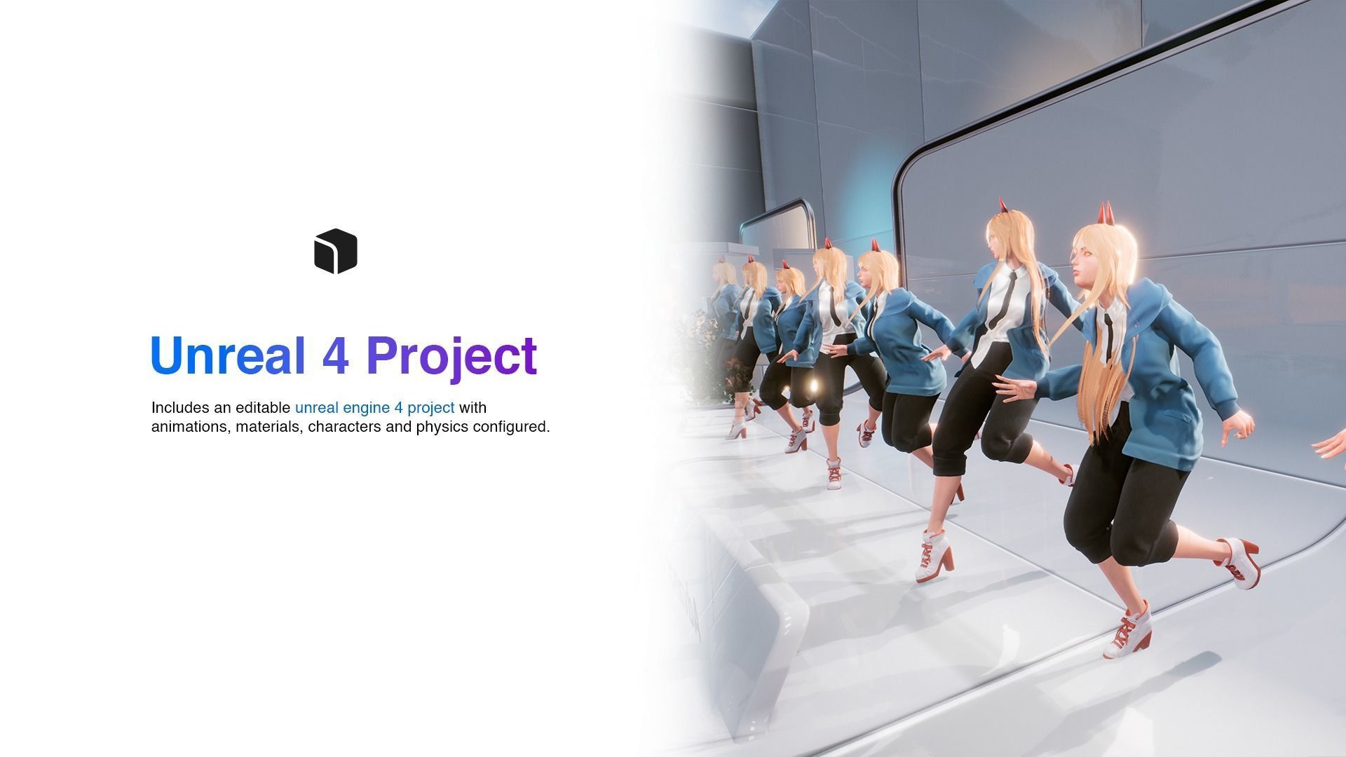 Power - Chainsaw Man - 3D Blender - UE4 Low-poly 3D model_10