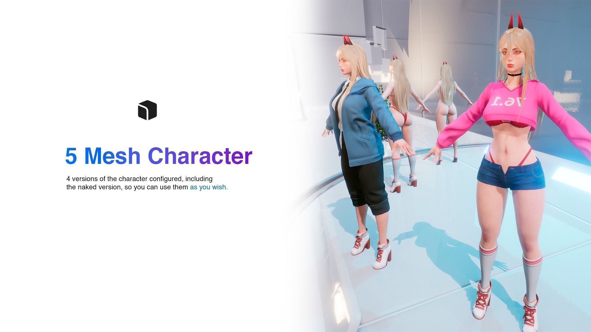 Power - Chainsaw Man - 3D Blender - UE4 Low-poly 3D model_13