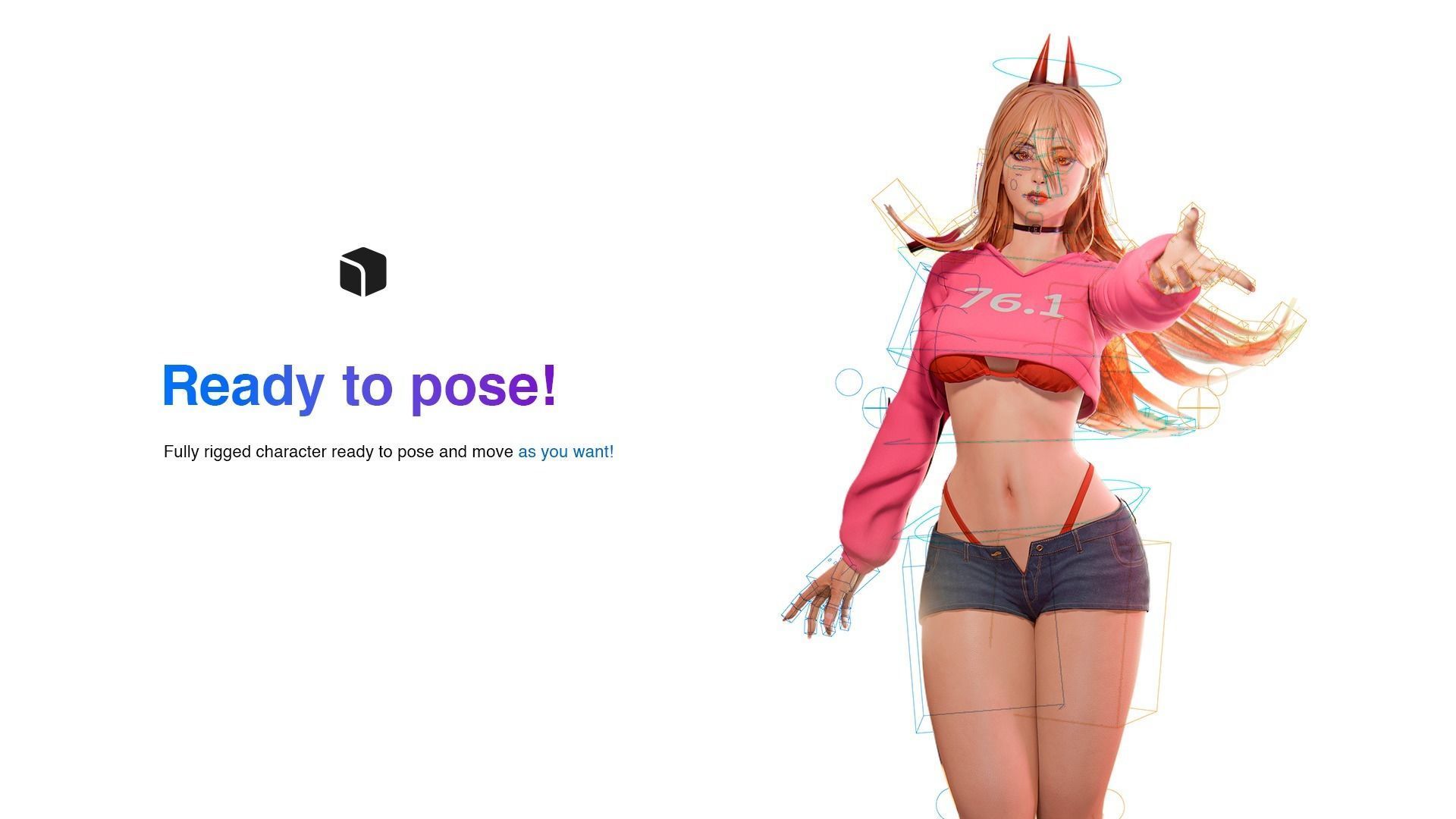 Power - Chainsaw Man - 3D Blender - UE4 Low-poly 3D model_6