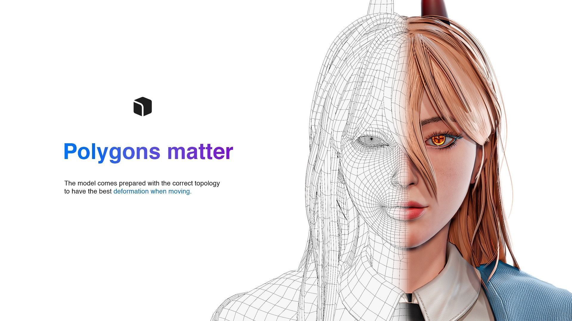 Power - Chainsaw Man - 3D Blender - UE4 Low-poly 3D model_5