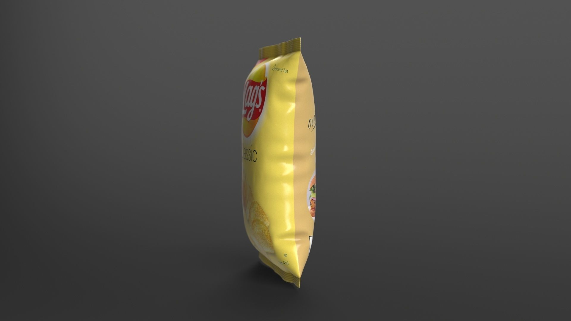 Chips Packet Low-poly 3D model_6