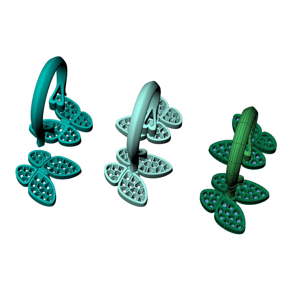 Two Butterfly Between Finger Ring VCA 3D print model_17