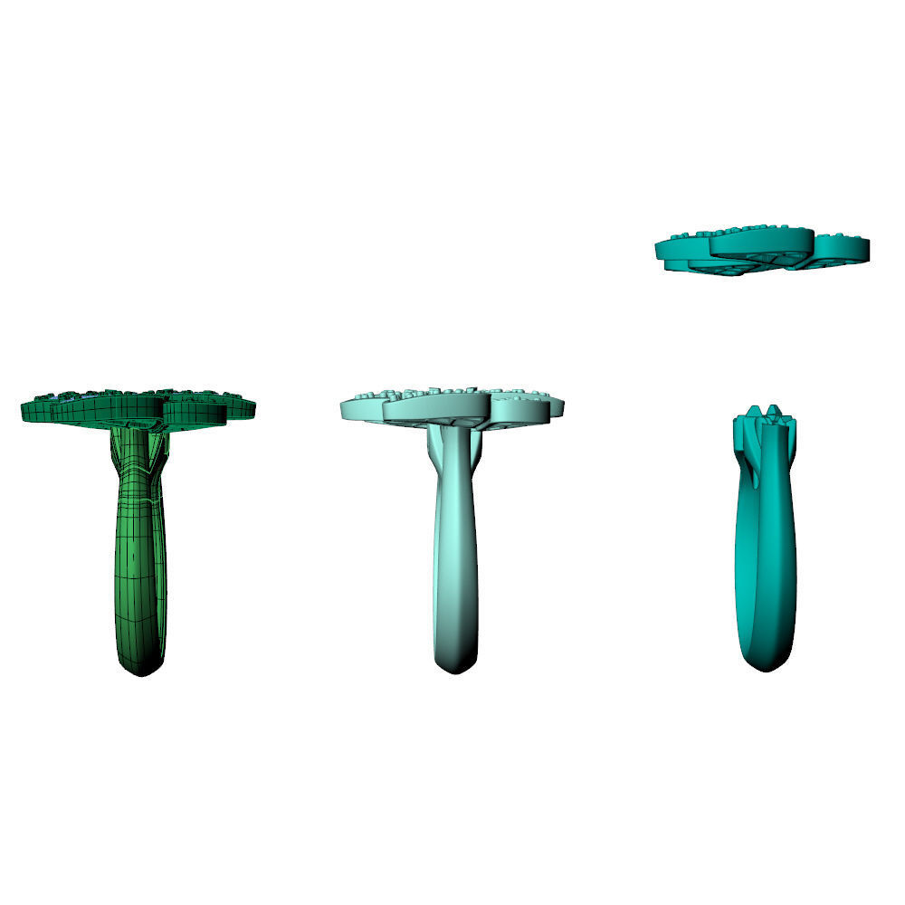 Two Butterfly Between Finger Ring VCA 3D print model_10