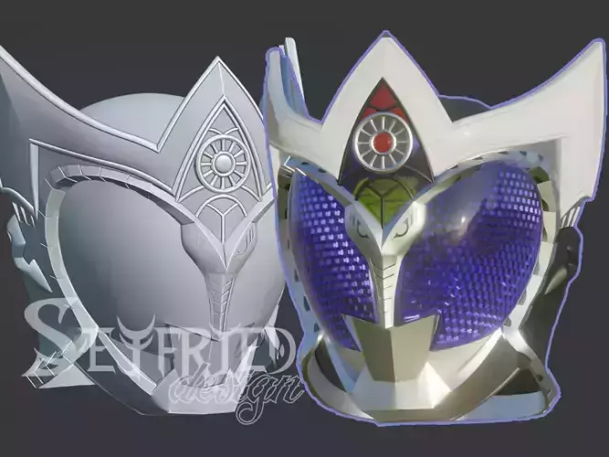 Kamen Rider Saga fully wearable cosplay helmet STL file