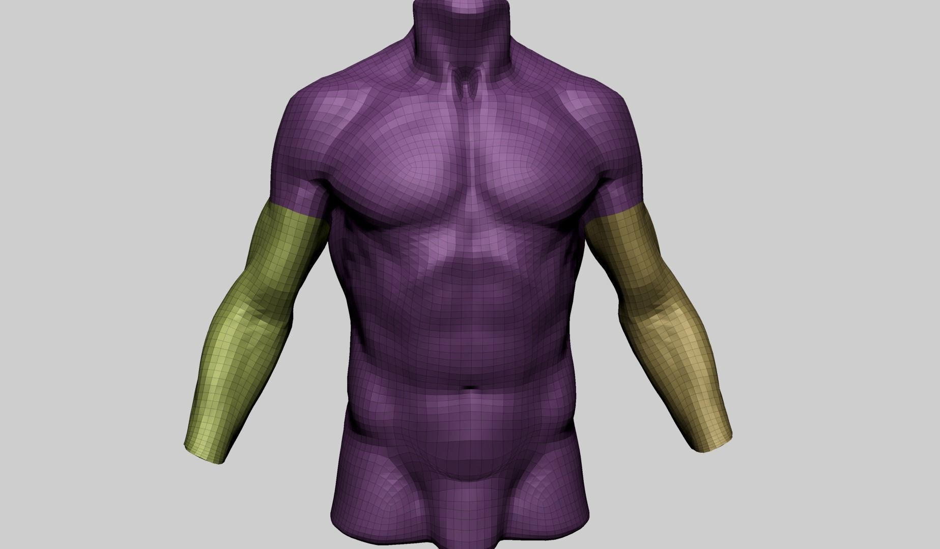 Male Torso C 3D model_9