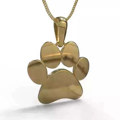  Printable jewelry DOG PAW pendant STL