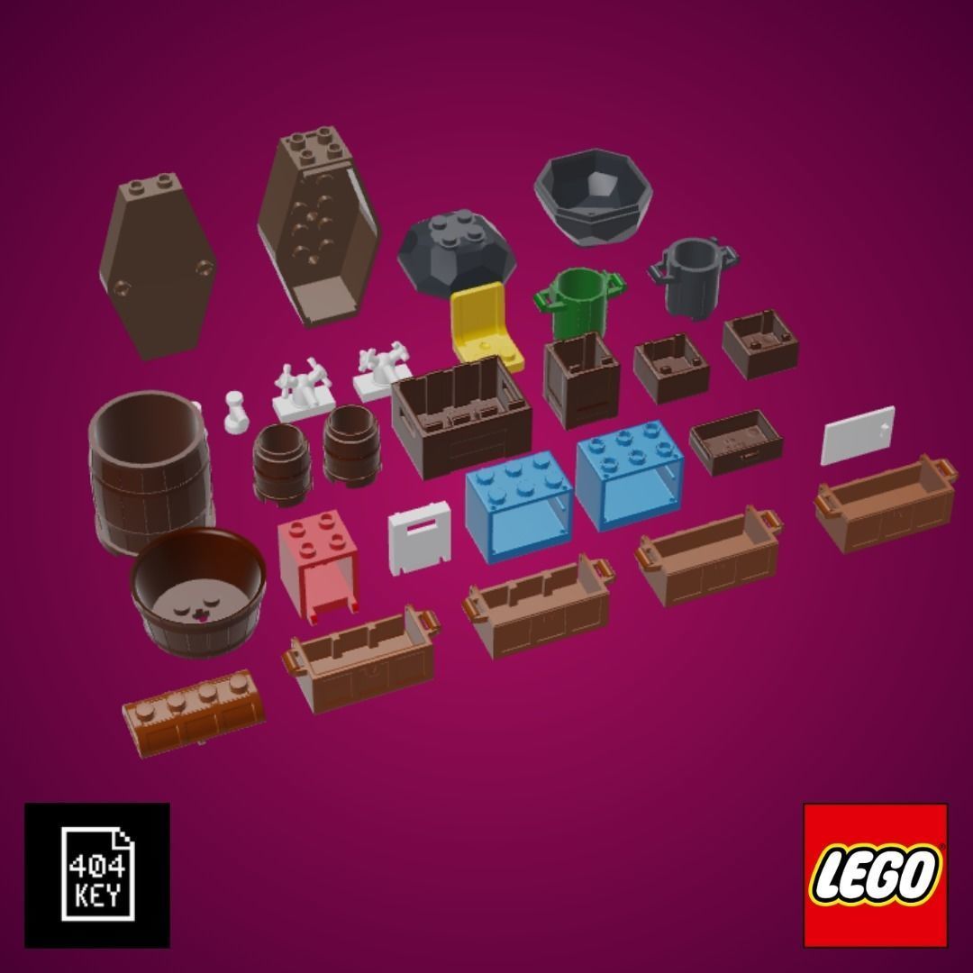 Collection of 30 unique 3D LEGO models 3D print model_4
