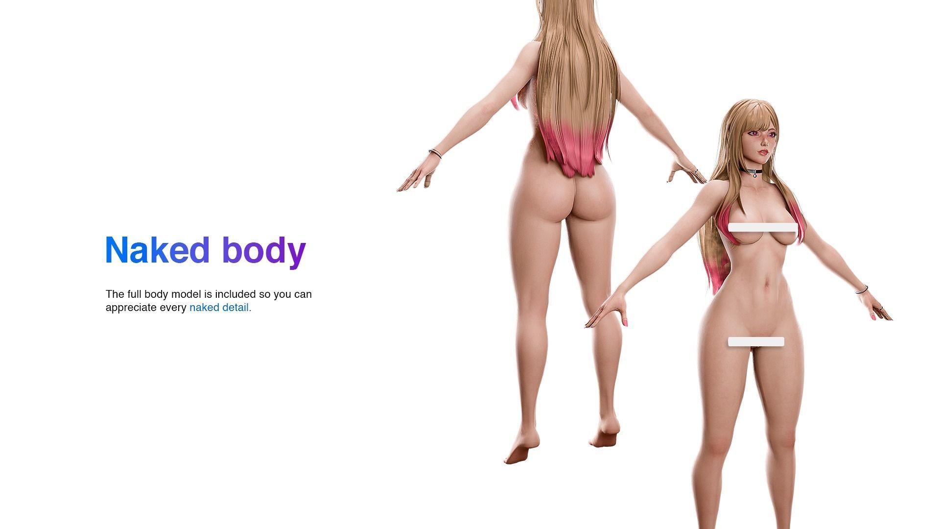 Marin Kitagawa - Game Ready 3D model Low-poly 3D model_5