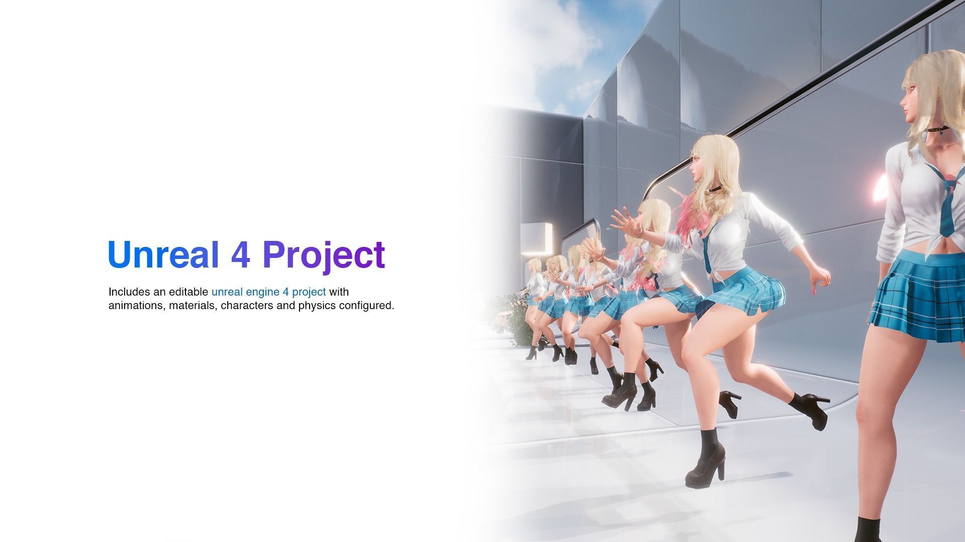 Marin Kitagawa - Game Ready 3D model Low-poly 3D model_11