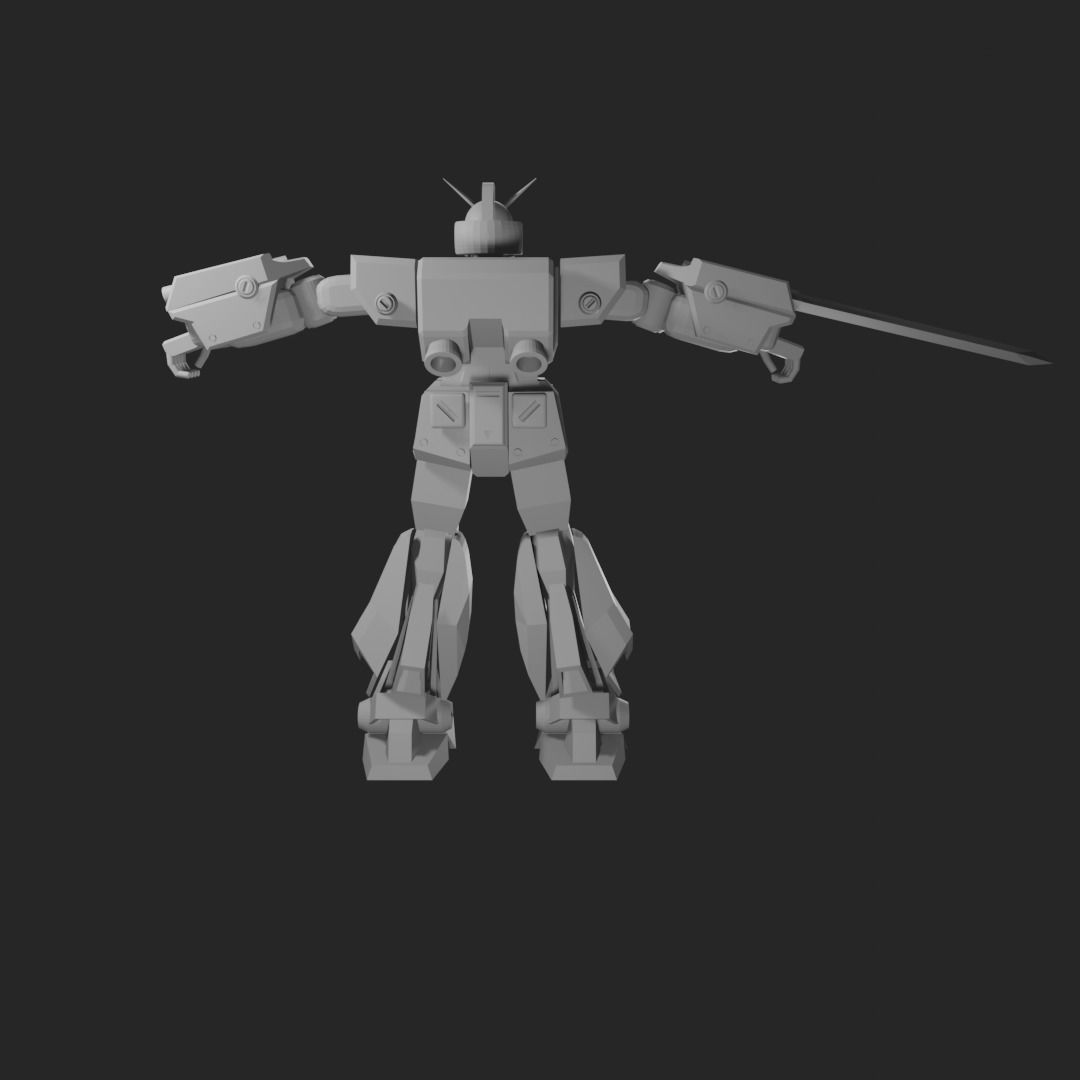 Gundam Mecha Robot 3D model_1