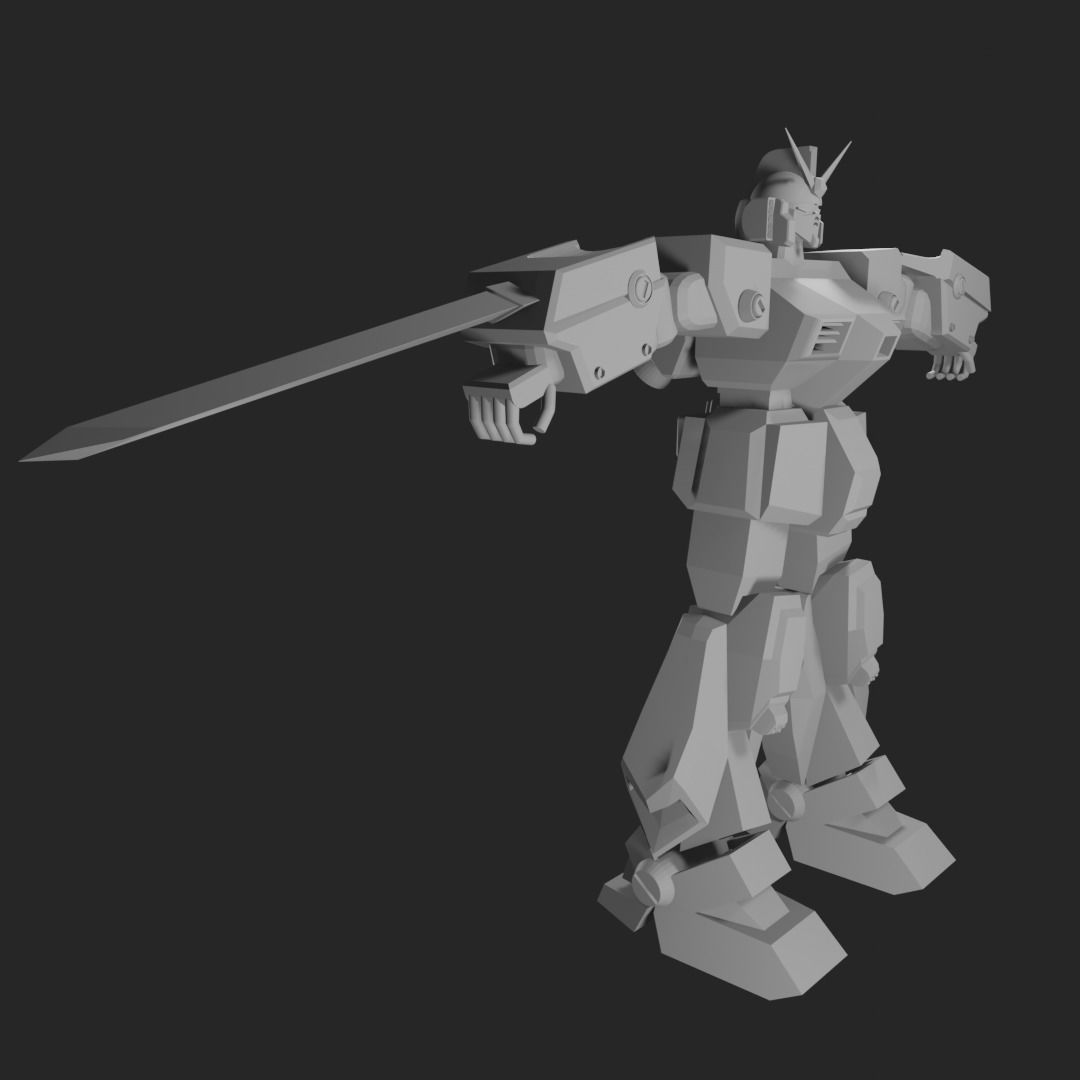 Gundam Mecha Robot 3D model_2