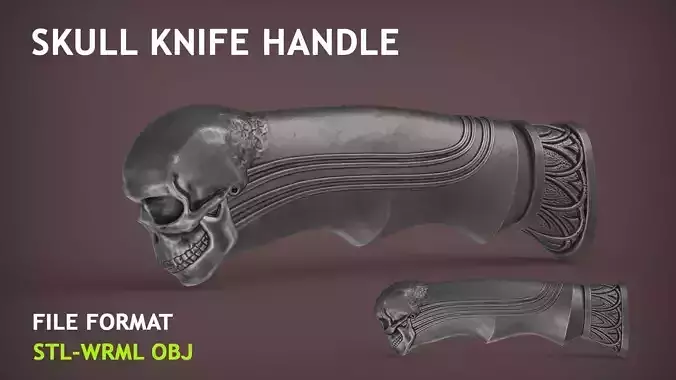 Skull Knife Handle  3D print model