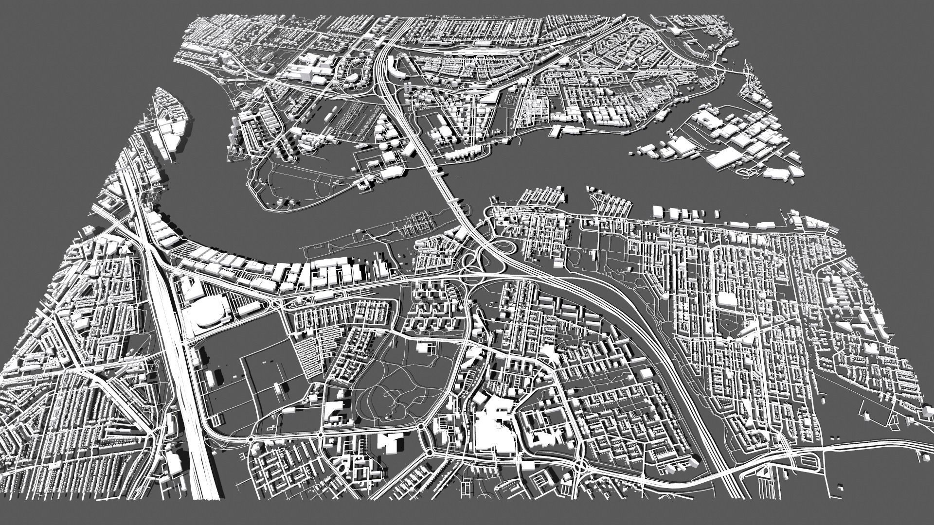 Cityscape Rotterdam Holland 3D model_3