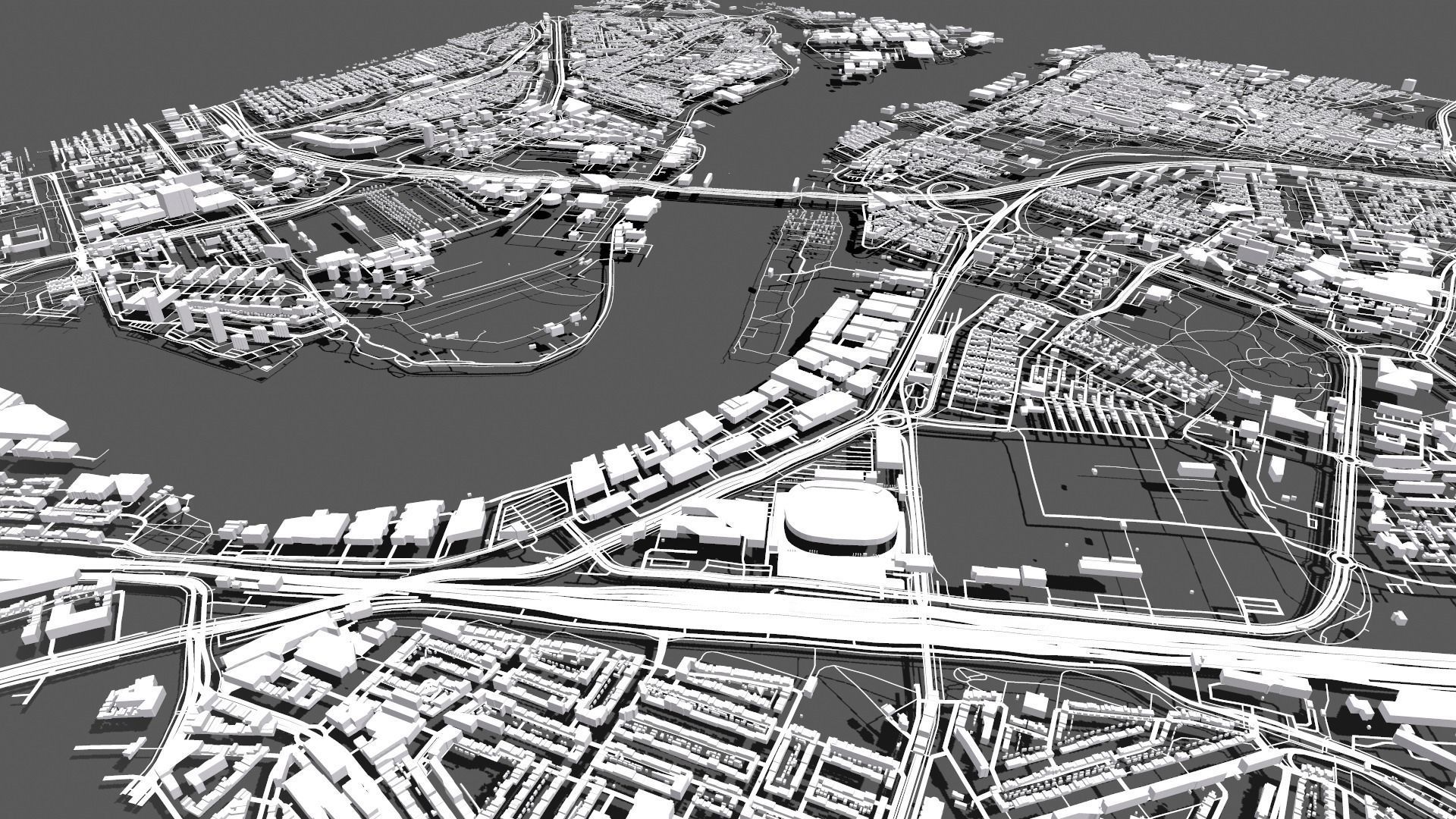 Cityscape Rotterdam Holland 3D model_17