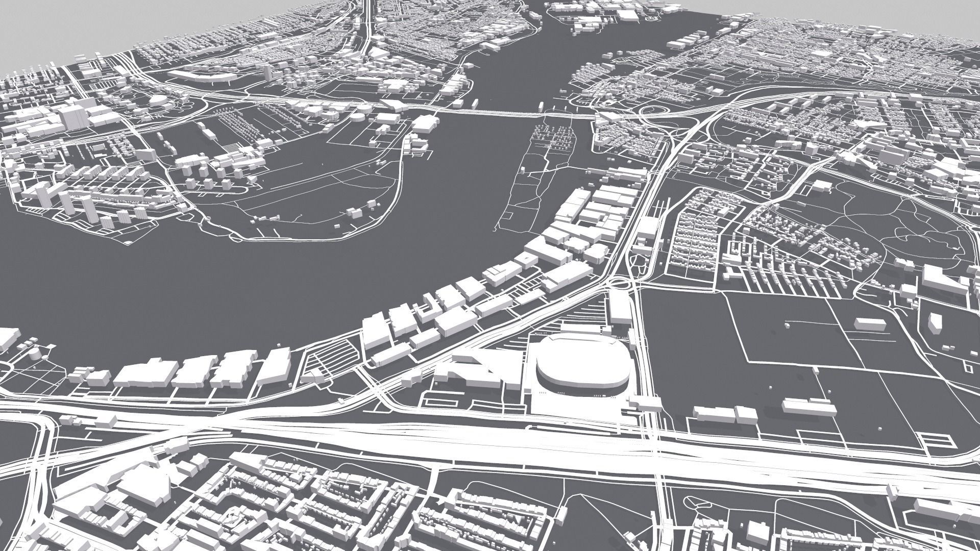 Cityscape Rotterdam Holland 3D model_14