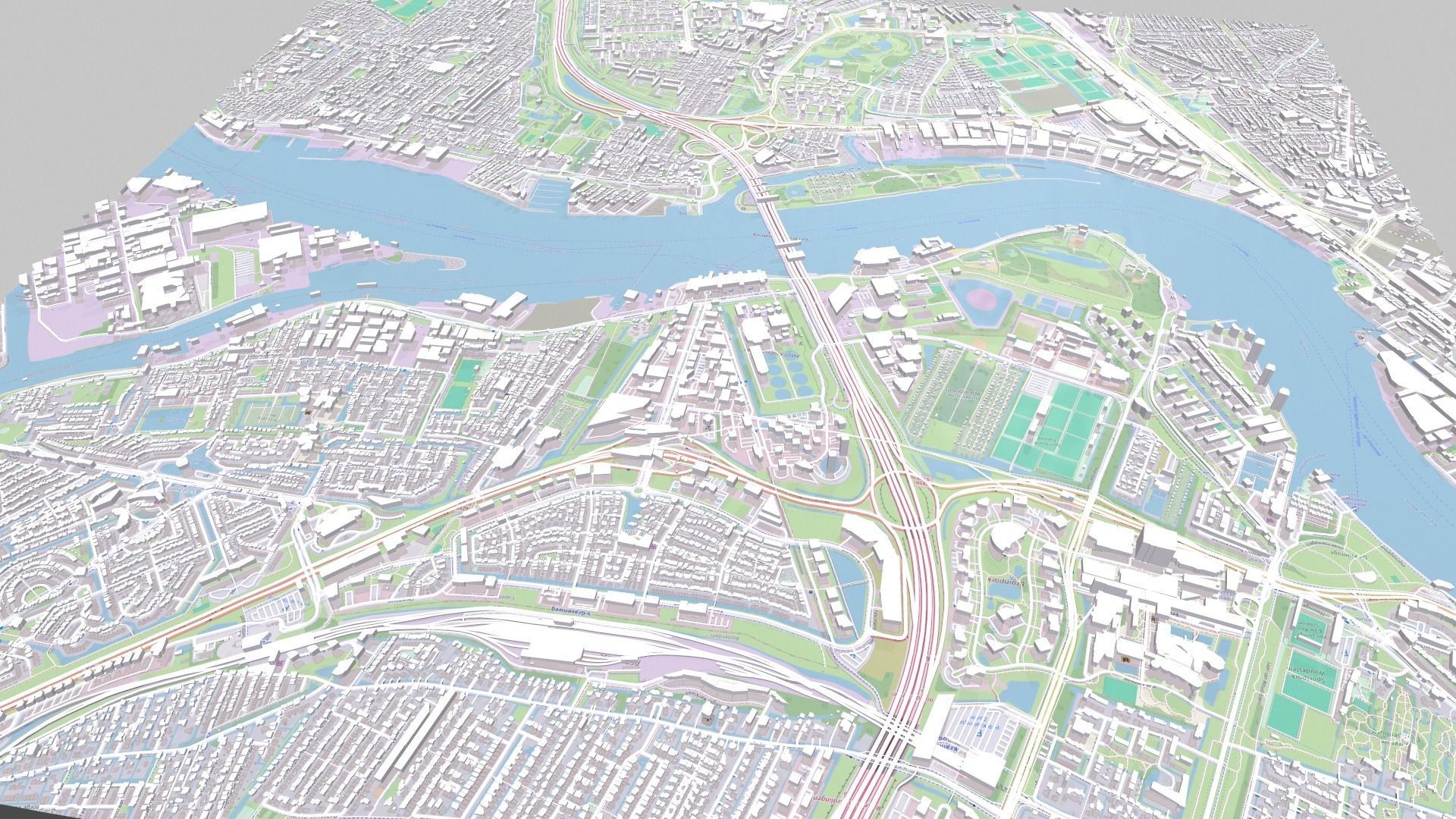 Cityscape Rotterdam Holland 3D model_9