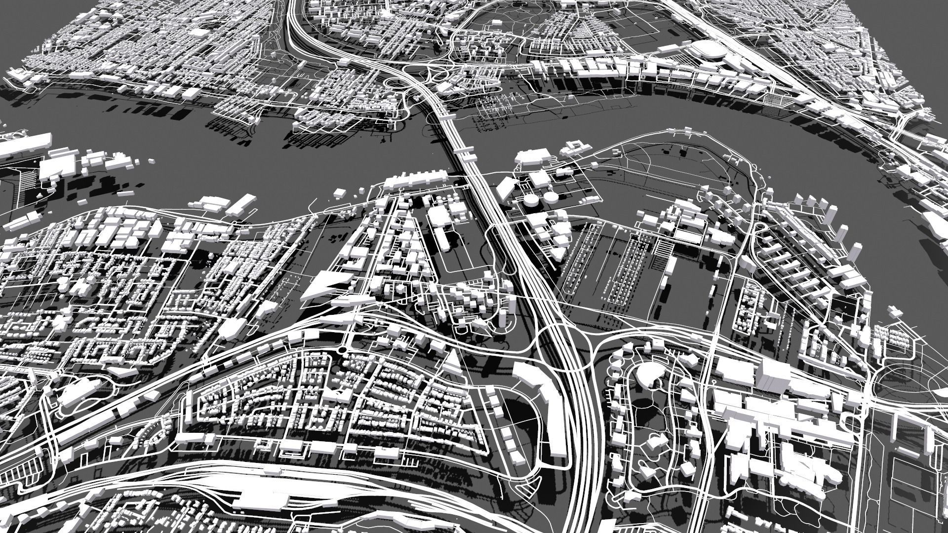 Cityscape Rotterdam Holland 3D model_11