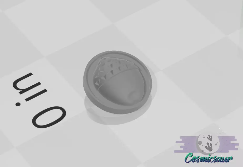 Bilbo Acorn Button 3D model_0
