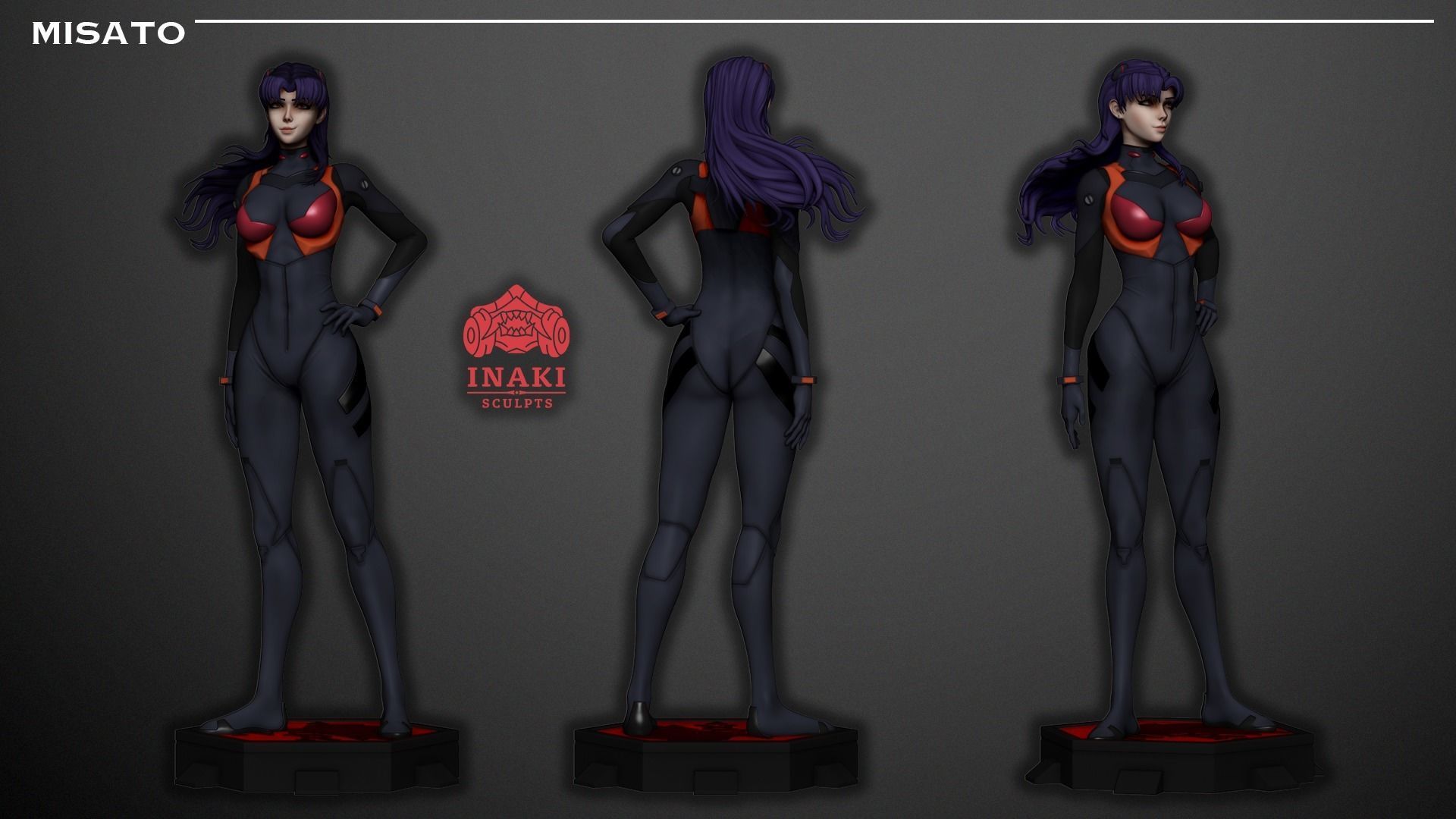 Misato - Evangelion 3D print model_9