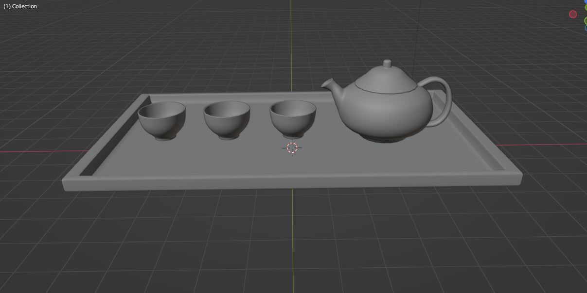 Japanese Tea Set 3D model_6