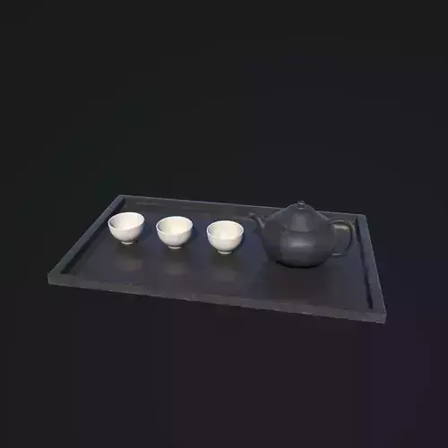 Japanese Tea Set 3D model