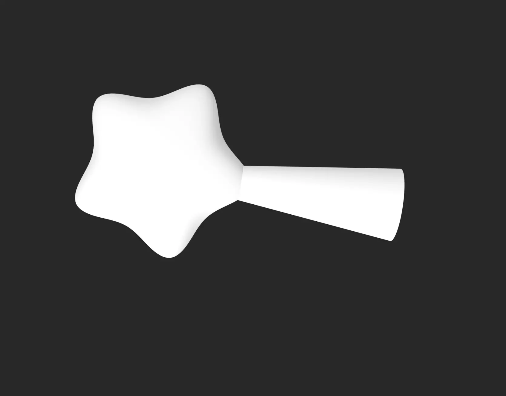 Chubby star with sprue for sandcasting and jewellery 3D print model