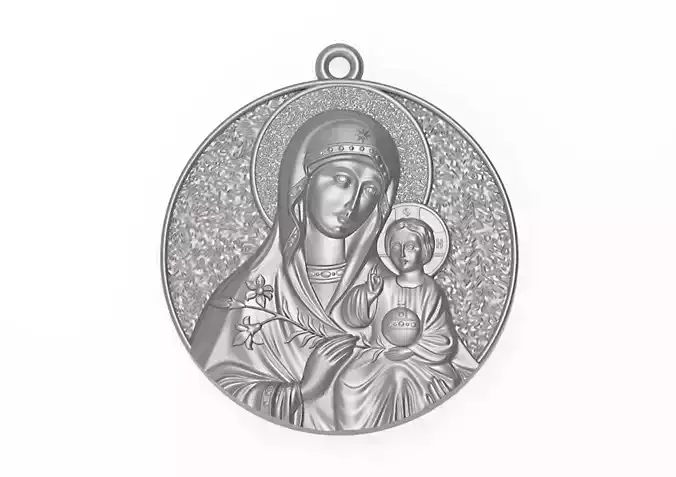 Mother Mary And Jesus Pendant Necklace