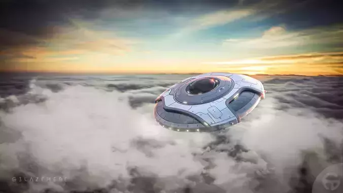 Oblasphere UFO Spaceship 3D Model Low-poly 3D model