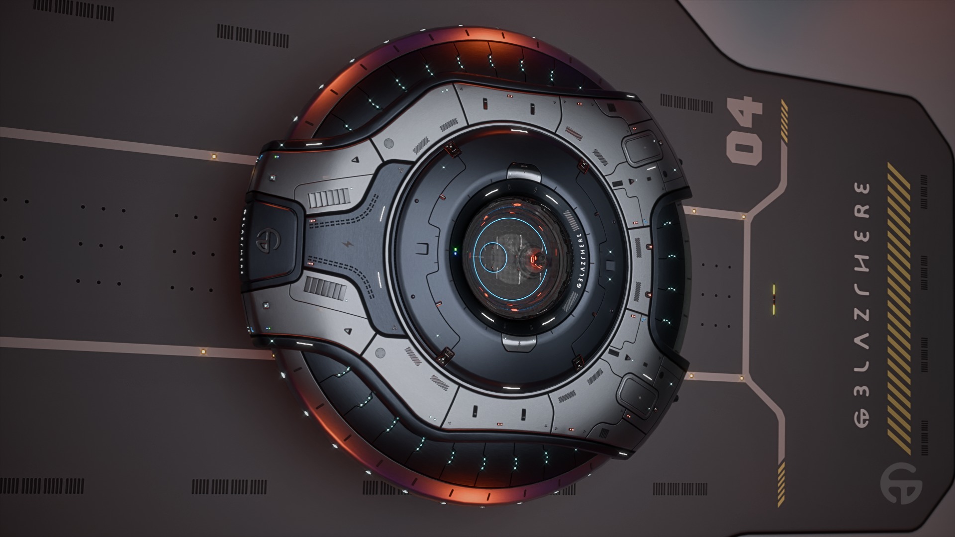 Oblasphere UFO Spaceship 3D Model Low-poly 3D model_3