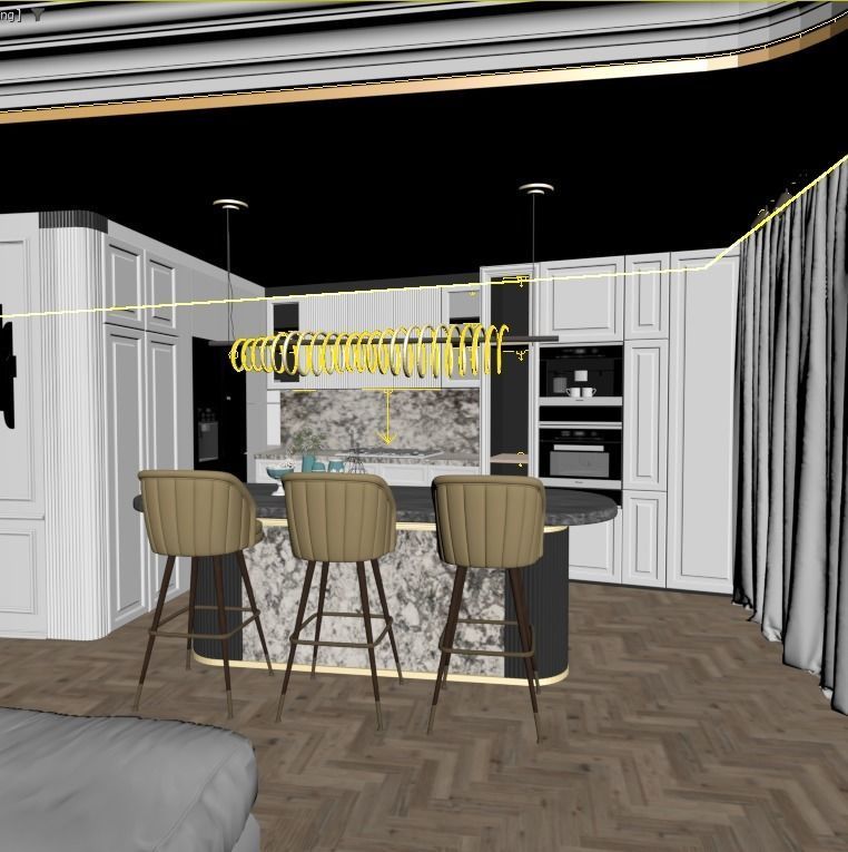 Neo Classic kitchen  3D model_4