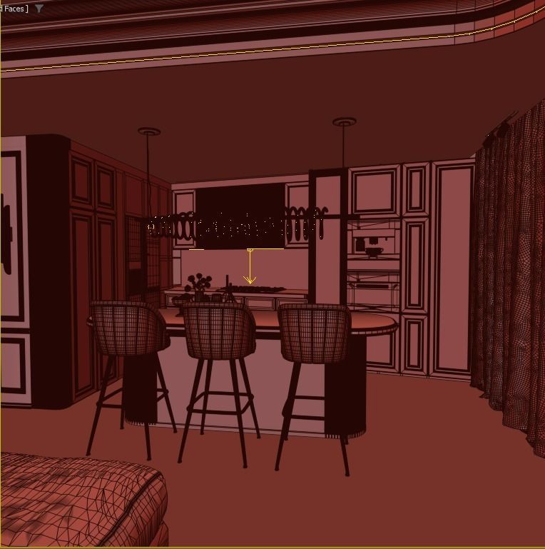 Neo Classic kitchen  3D model_5