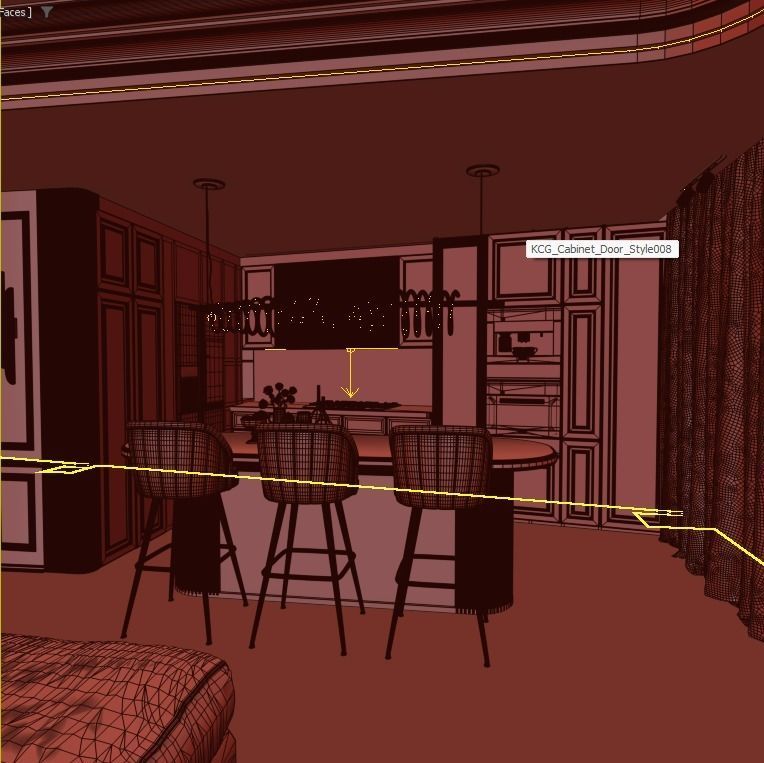 Neo Classic kitchen  3D model_2