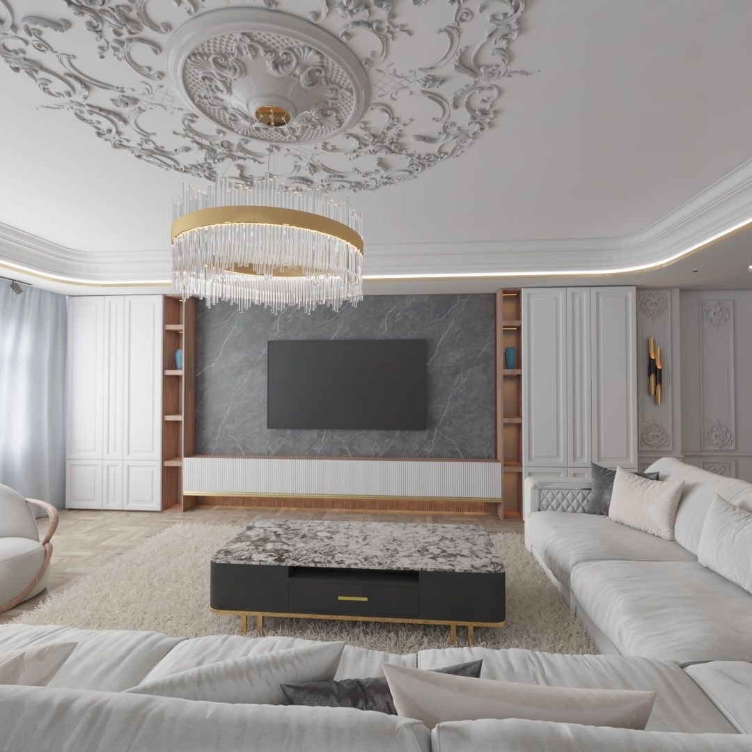 Neo Classic kitchen  3D model_1