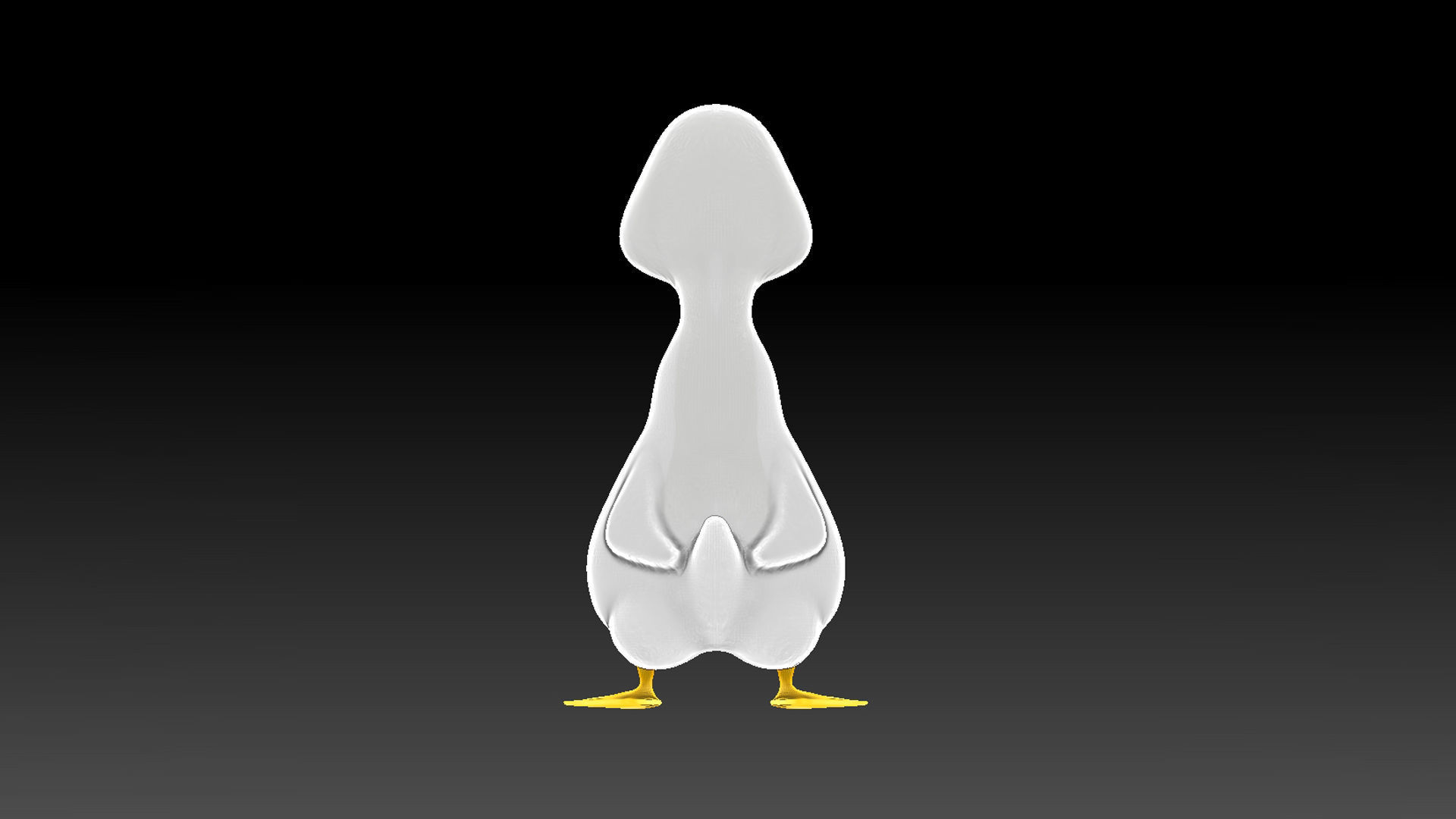 Cute duck 3D Print ready textured model 3D print model_6