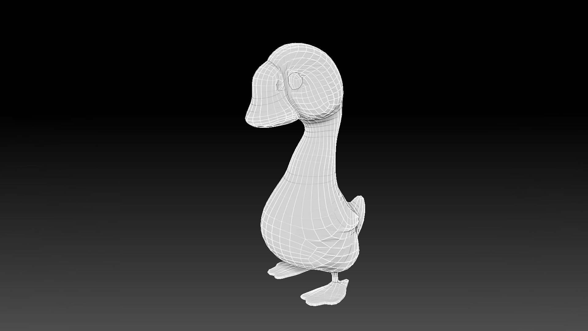Cute duck 3D Print ready textured model 3D print model_10