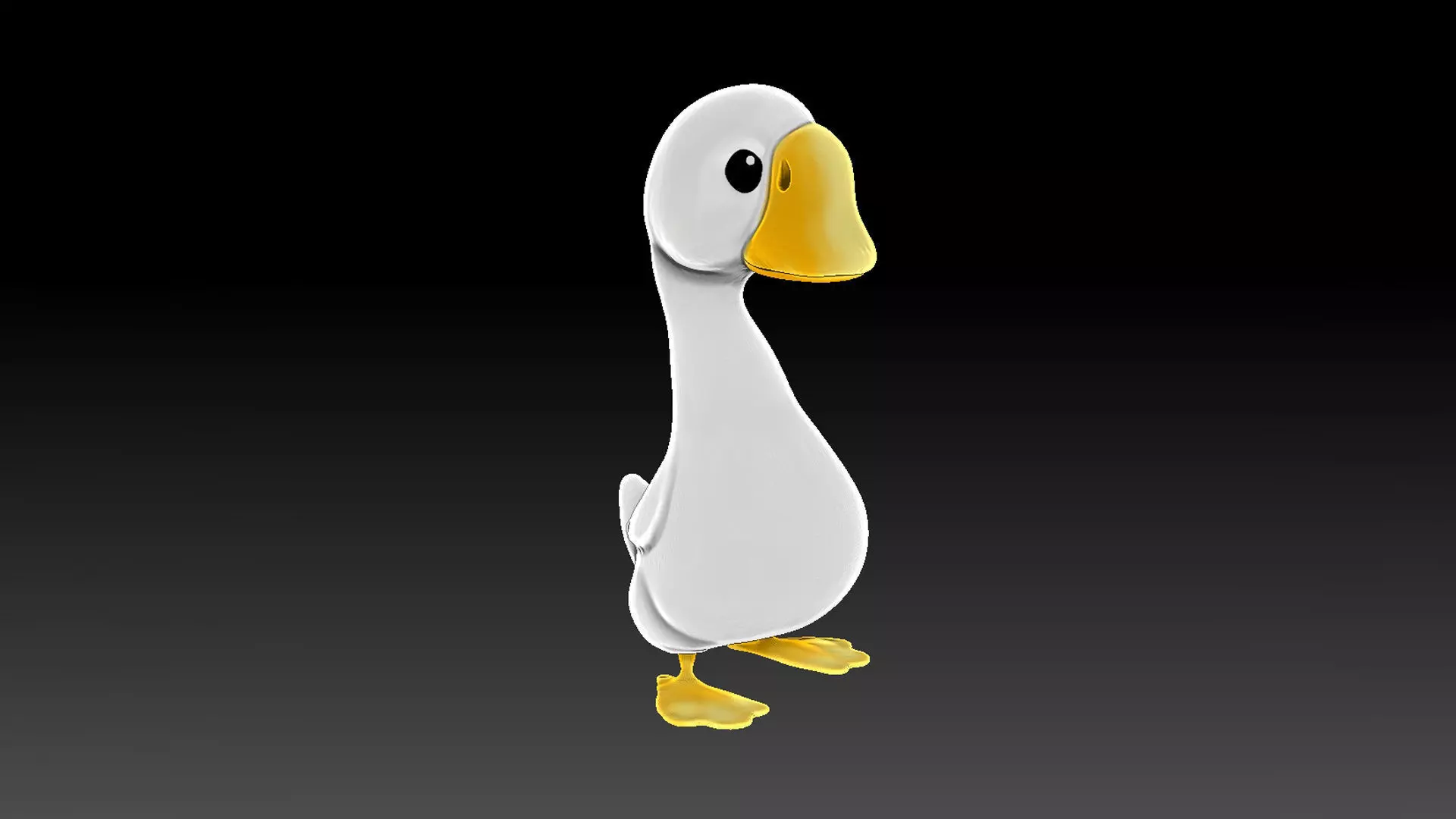 Cute duck 3D Print ready textured model 3D print model_0