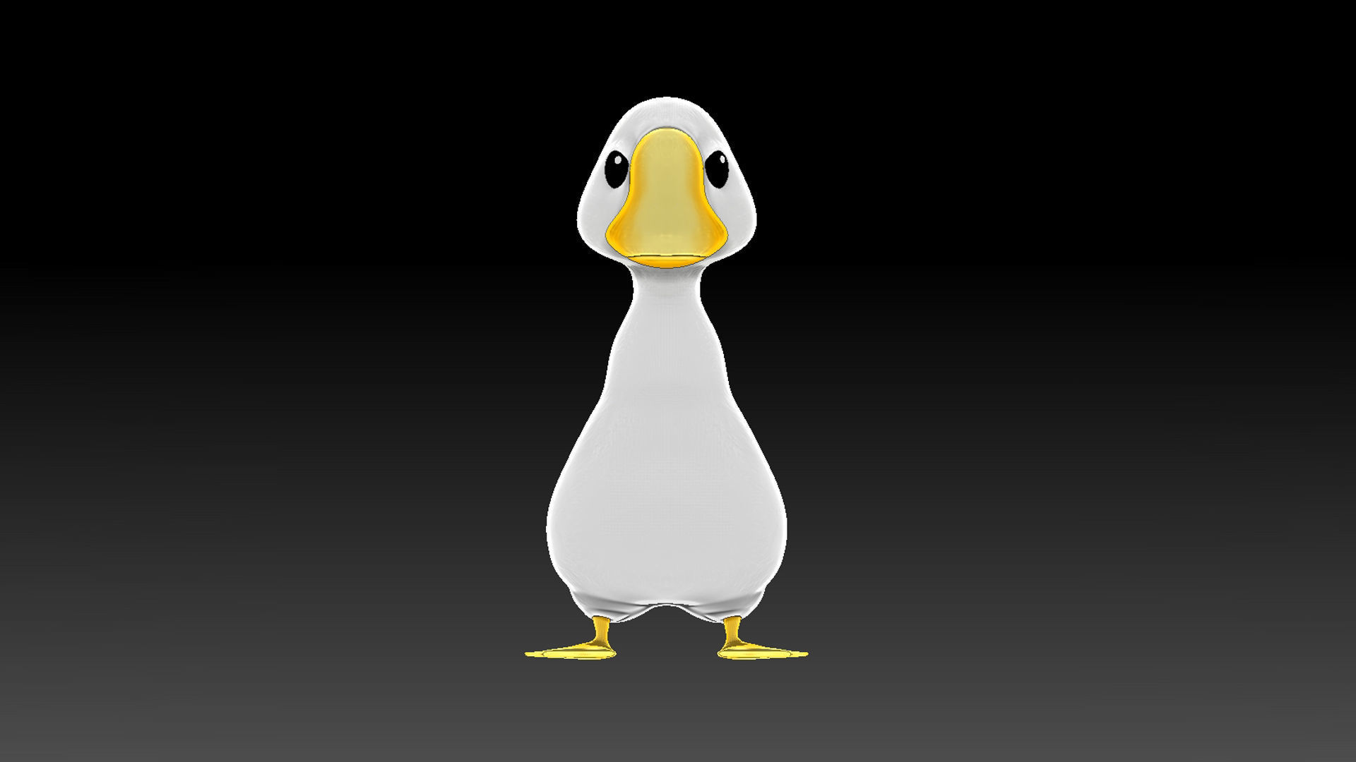 Cute duck 3D Print ready textured model 3D print model_5