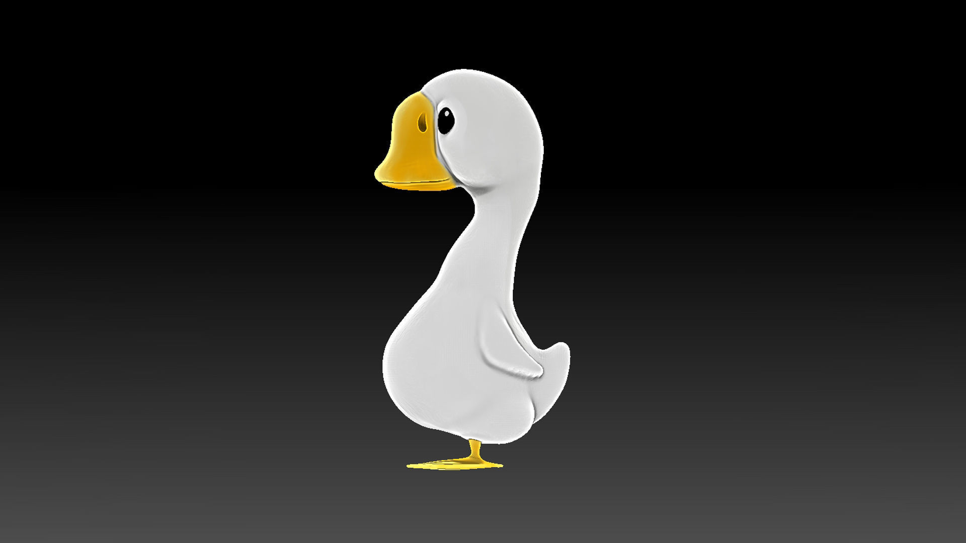 Cute duck 3D Print ready textured model 3D print model_3