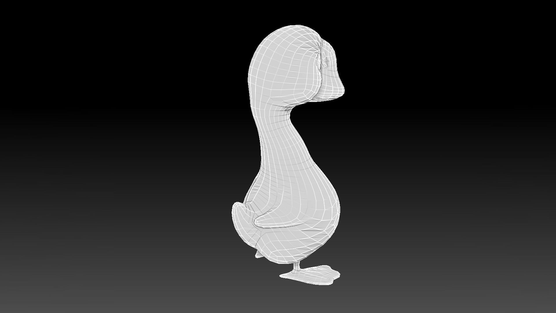 Cute duck 3D Print ready textured model 3D print model_11