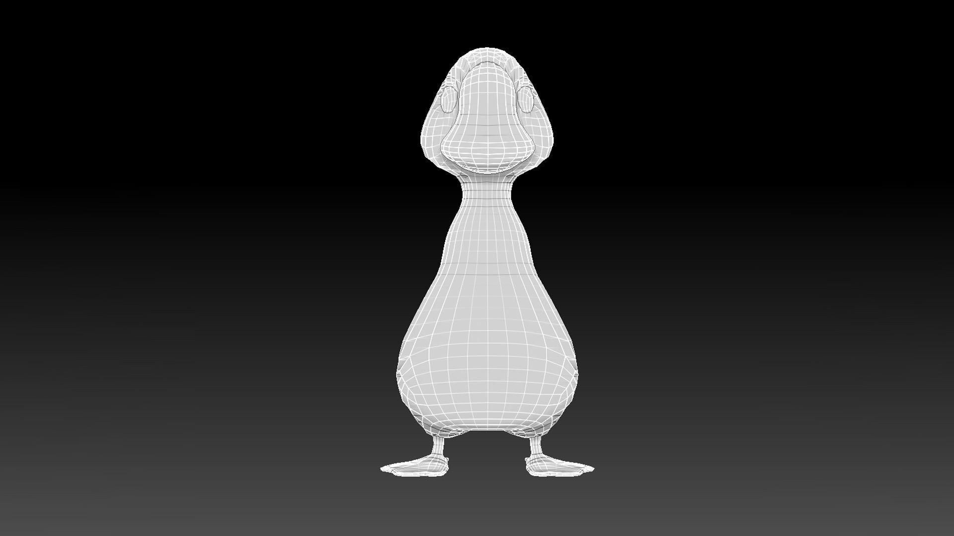 Cute duck 3D Print ready textured model 3D print model_4